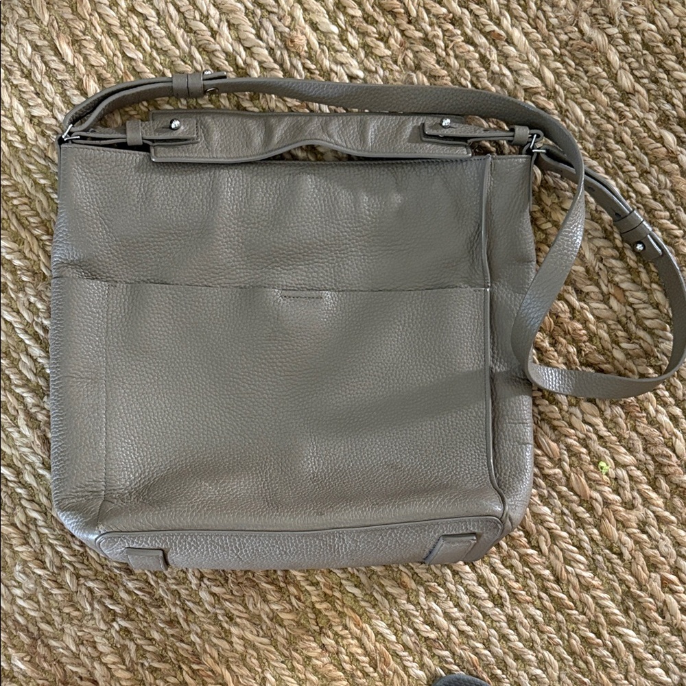 All Saints Hobo Bag - double straps, magnetic closure - silver grommet details!